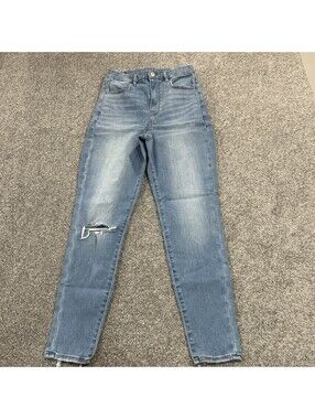 American Eagle Women’s Blue Skinny Distressed Jegging Pants Highest Rise